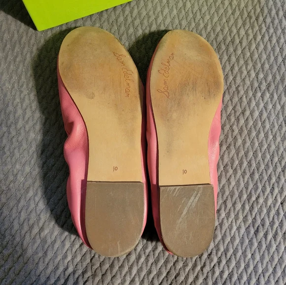 Sam Edelman Pink Ballet Flats With Bow, Size 10 - Picture 9 of 10
